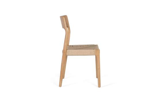 Juego 2 Sillas Madera Natural Asiento Cuerda Serie Asnara