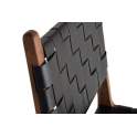 Juego 2 Sillas Madera y Tapizado Cuero Negro Serie Adevar