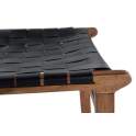 Juego 2 Sillas Madera y Tapizado Cuero Negro Serie Adevar