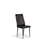 Juego 2 Sillas Tapizadas Cuero Gris Estilo Actual Serie Adevar