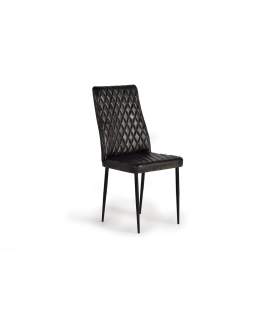Juego 2 Sillas Tapizadas Cuero Gris Estilo Actual Serie Adevar