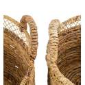 Juego de 2 Cestas Redondas Davos Rattan Abaca Serie Titus