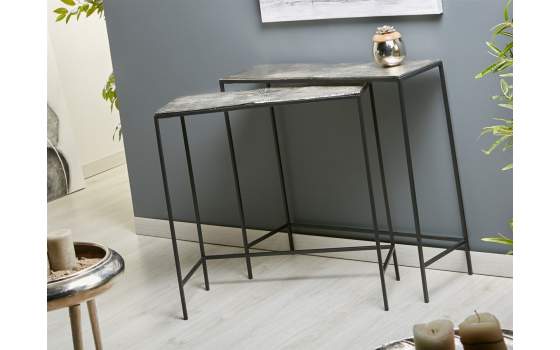 Juego de 2 Consolas Forja Aluminio Serie Arinast