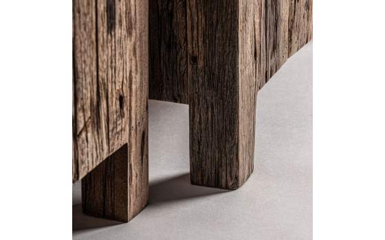 Juego de 2 Maceteros de Madera Rustica Reciclada Serie Samsun