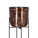 Juego de 2 Maceteros Metalicos Color Cobre y Acero Acriano
