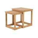 Juego de 2 Mesas Nido Rusticas Madera Mindi - Serie Apelby