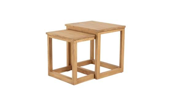 Juego de 2 Mesas Nido Rusticas Madera Mindi - Serie Apelby