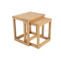 Juego de 2 Mesas Nido Rusticas Madera Mindi - Serie Apelby