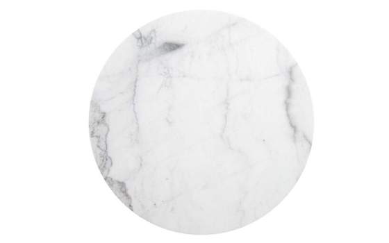 Juego de 2 Mesas Redondas Marmol Y Metal Oro Serie Alagon