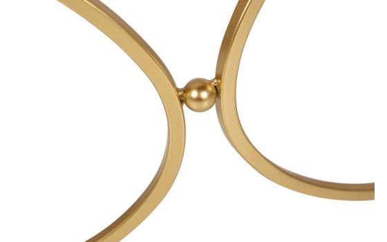 Juego de 2 Mesas Redondas Marmol Y Metal Oro Serie Alagon