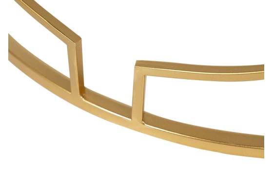 Juego de 2 Mesas Redondas Marmol Y Metal Oro Serie Alagon