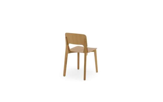 Juego de 2 Sillas Roble Diseño Actual - Serie Abial