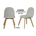 Juego de 2 Sillas Tapizadas Beige Aignen