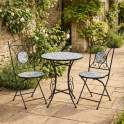 Juego de 2 Sillas y Mesa Jardín Tapa Baldosa Cerámica Audyn