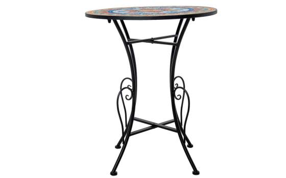 Juego de 2 Sillas y Mesa Jardín Tapa Cerámica Floral Audyn