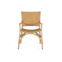 Juego de 2 Sillones Rattan y Tireta natural Tejido Serie Adiao