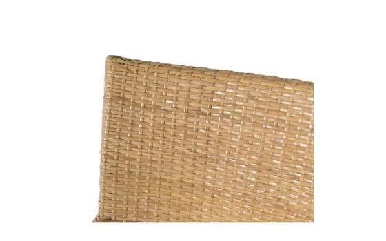 Juego de 2 Sillones Rattan y Tireta natural Tejido Serie Adiao