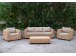 Juego de 2 Sillones Sofa 3 Plazas y Mesa Rattan Serie Alakau