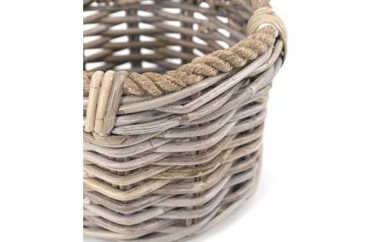 Juego de 3 Maceteros Ratan Natural y Cuerda Serie Titus Juego de 3 Maceteros Ratan Natural y Cuerda Serie Titus