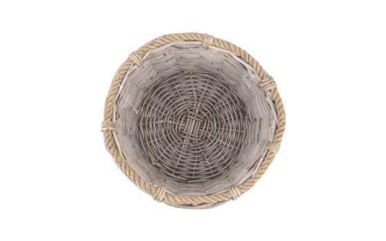 Juego de 3 Maceteros Ratan Natural y Cuerda Serie Titus Juego de 3 Maceteros Ratan Natural y Cuerda Serie Titus