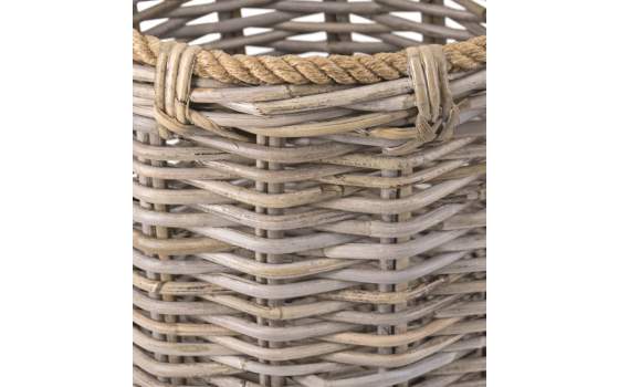 Juego de 3 Maceteros Ratan Natural y Cuerda Serie Titus Juego de 3 Maceteros Ratan Natural y Cuerda Serie Titus