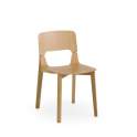 Juego de 4 Sillas Roble Diseño Actual - Serie Abial