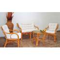 Juego Sofa Mesa Sillones Rattan Brabar