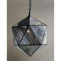 Lampara Actual Colgante Grande Cristal Decorado y Estaño Amunad