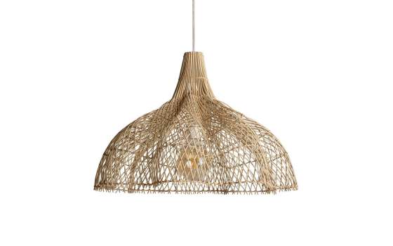 Lampara Colgante Actual Medula de Rattan Diseño Original Agofrin