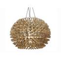 Lampara Colgante Bola Tiras de Abeto Madera Natural Aeja