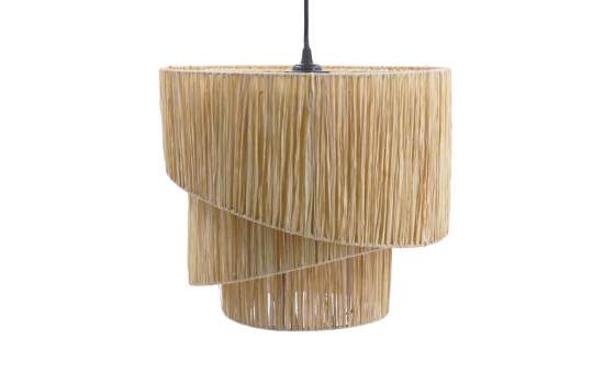Lampara Colgante en Rafia Natural Serie Midway Lampara Colgante en Rafia Natural Serie Midway