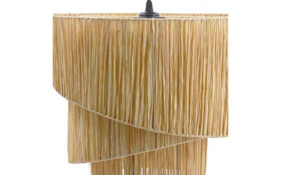 Lampara Colgante en Rafia Natural Serie Midway Lampara Colgante en Rafia Natural Serie Midway