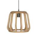 Lampara Colgante Pequeña Madera Color Toffe - Serie Aliquo