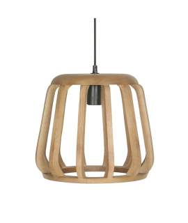 Lampara Colgante Pequeña Madera Color Toffe - Serie Aliquo