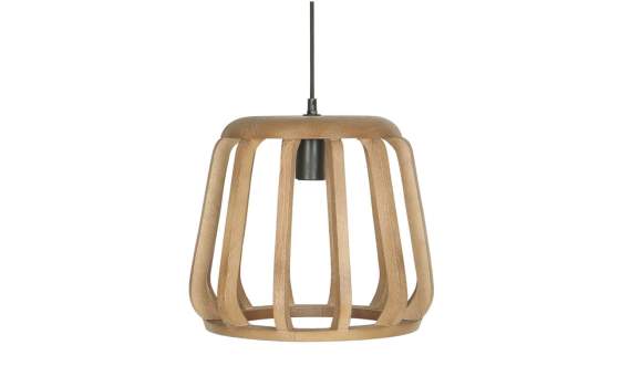 Lampara Colgante Pequeña Madera Color Toffe - Serie Aliquo