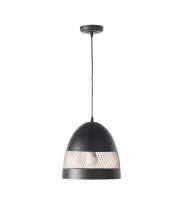 Lampara Colgante Rejilla Metalica Acero Estilo Industrial Barste