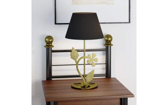 Lampara con Pie de Mesita en Acero Serie Marta