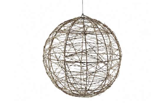 Lampara de Bola Dorada Leds 30 cm Diametro Serie Aeden