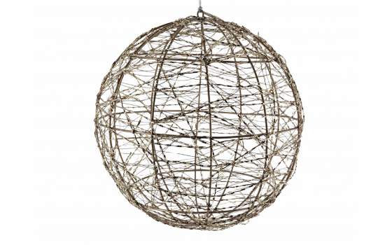 Lampara de Bola Dorada Leds 50 cm Diametro Serie Aeden