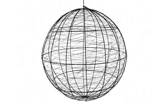 Lampara de Bola Grande Negra Leds 50 cm Diametro Aeden