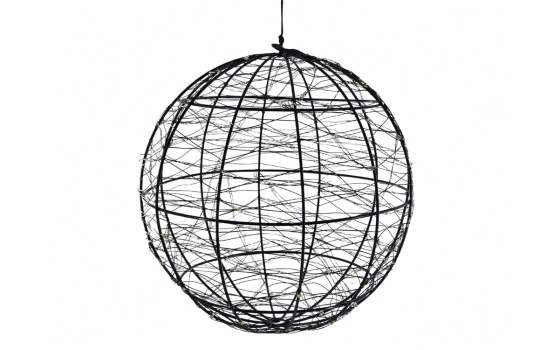Lampara de Bola Negra Leds 30 cm Diametro Serie Aeden