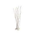 Lampara de Pie Rustica Palos de Teca Blancos Serie Ateray