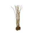 Lampara de Pie Rustica Palos de Teca Natural Serie Ateray