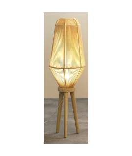 Lampara de Pie Salon Actual Madera Mediana Serie Ateray