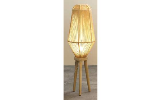 Lampara de Pie Salon Actual Madera Mediana Serie Ateray