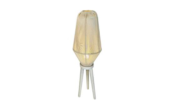 Lampara de Pie Salon Actual Madera Mediana Serie Ateray