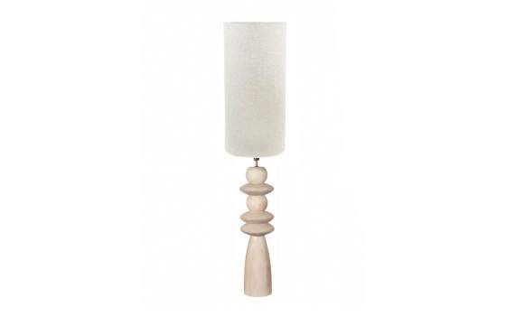 Lampara de Pie Salon Rustica Madera Natural - Serie Aleot