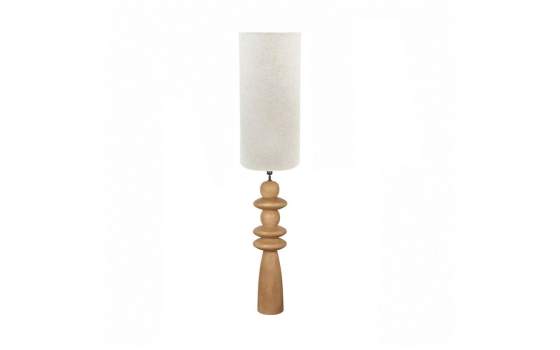 Lampara de Pie Salon Rustica Madera Natural Toffe - Serie Aleot