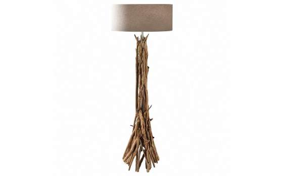 Lampara de Pie Salon Rustico Ramas Serie Sarsi