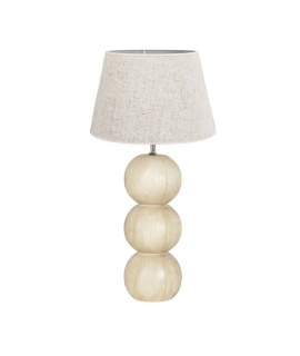 Lampara de Sobremesa Salon Rustica Madera Natural - Serie Aleot